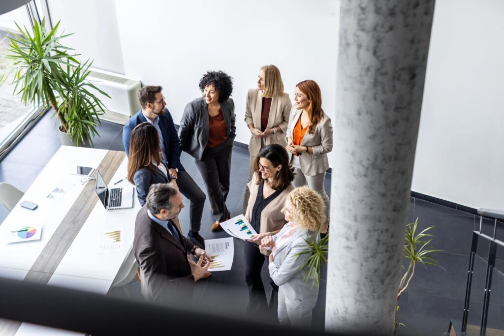 Diverse Team Engaging in Creative Discussion Session